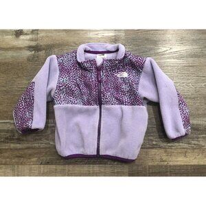 The North Face Infant Toddler 6-12M Purple Full Zip Denali Fleece Jacket